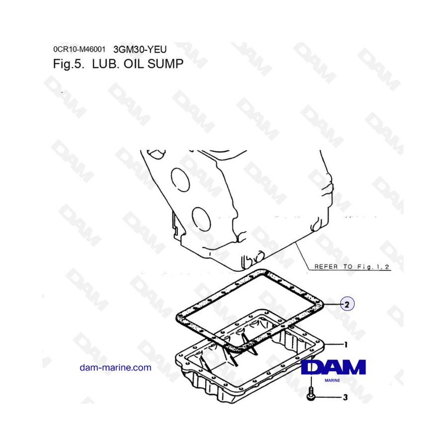 Yanmar 3GM30-YEU - LUB. CARTER DE ACEITE