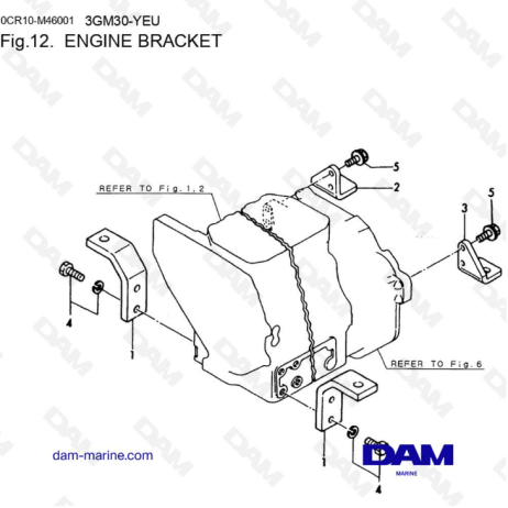 Yanmar 3GM30-YEU - SOPORTE DE MOTOR