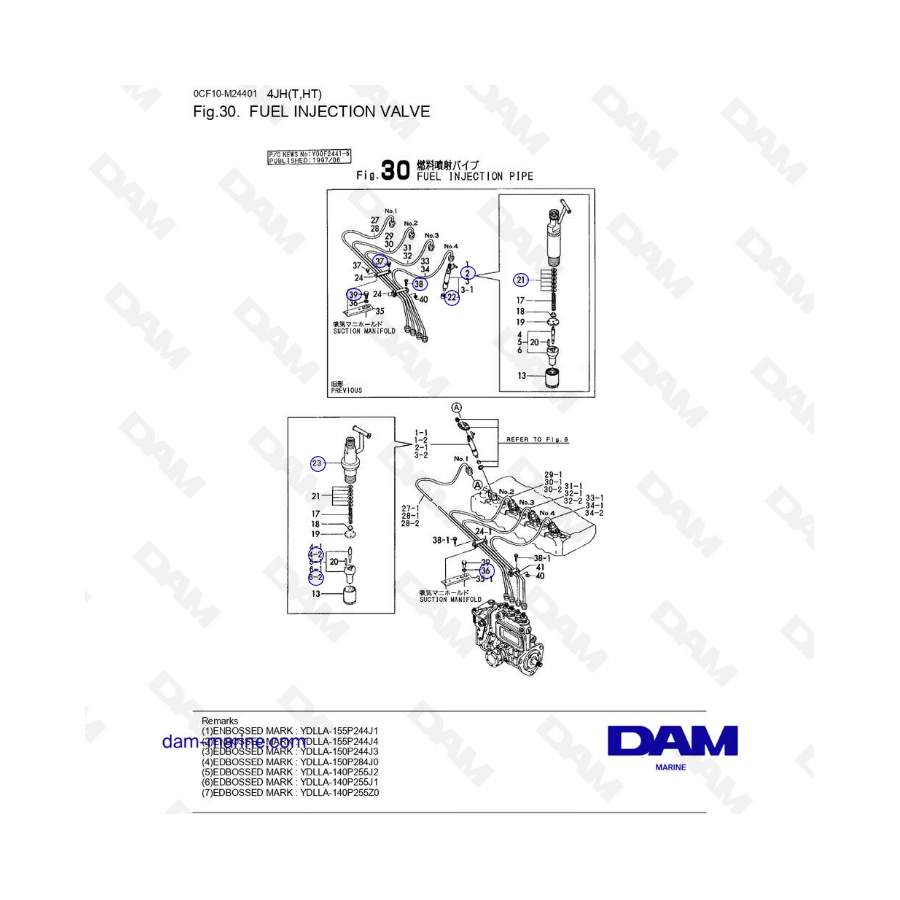 Yanmar 4JH - Fuel injection valve