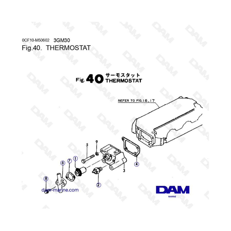 Yanmar 3GM30 - Thermostat