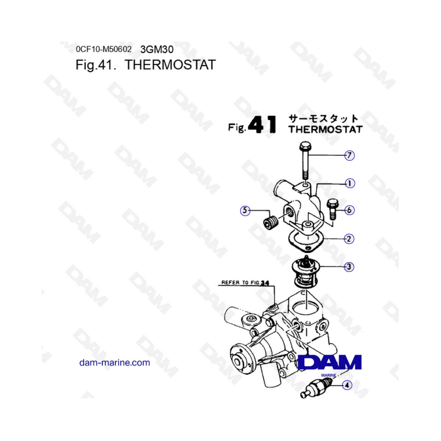 Yanmar 3GM30 - Termostato