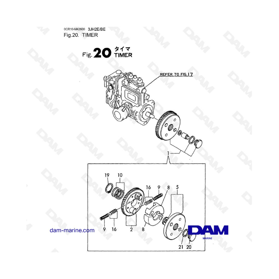 Yanmar 3JH2E - TIMER