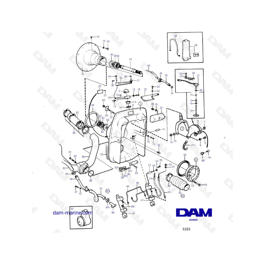 Componentes de conexion VOLVO PENTA 290