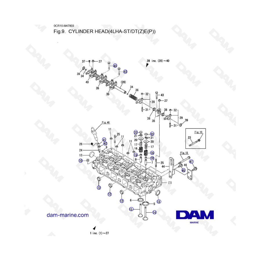 Yanmar 4LHA - CYLINDER HEAD