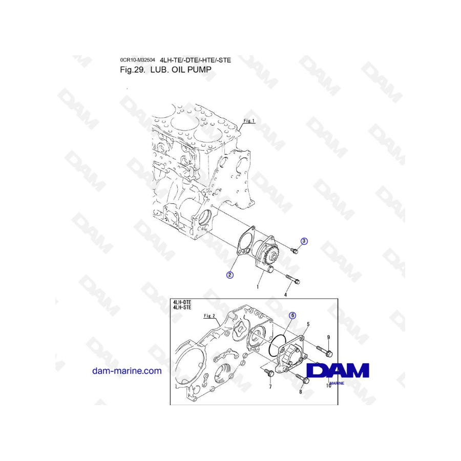 Yanmar 4LH - LUB. BOMBA DE ACEITE