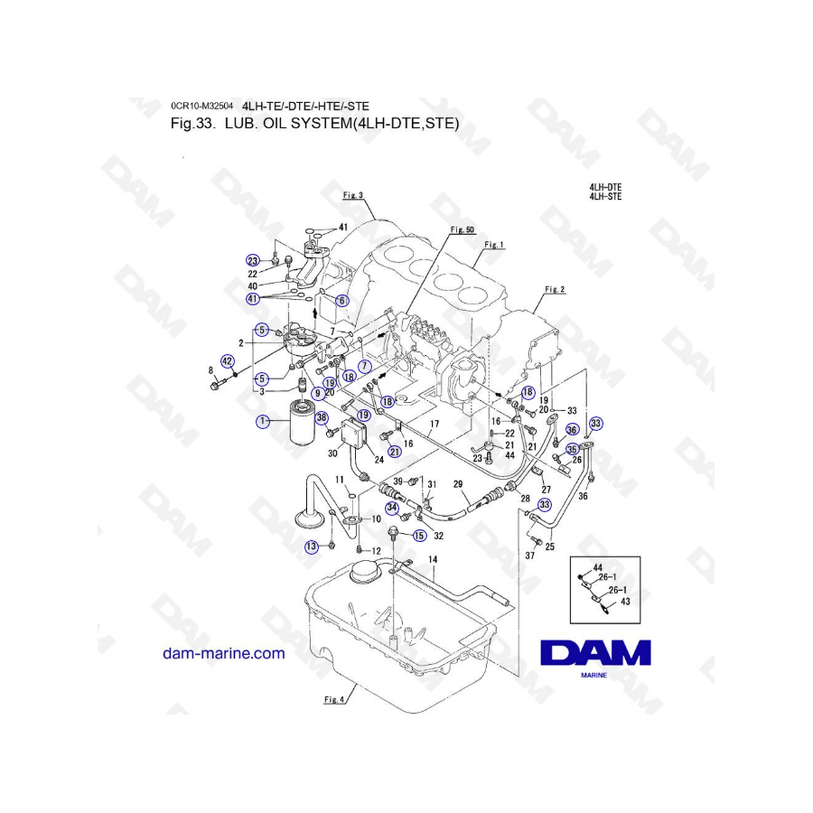 Yanmar 4LH - LUB. OIL SYSTEM