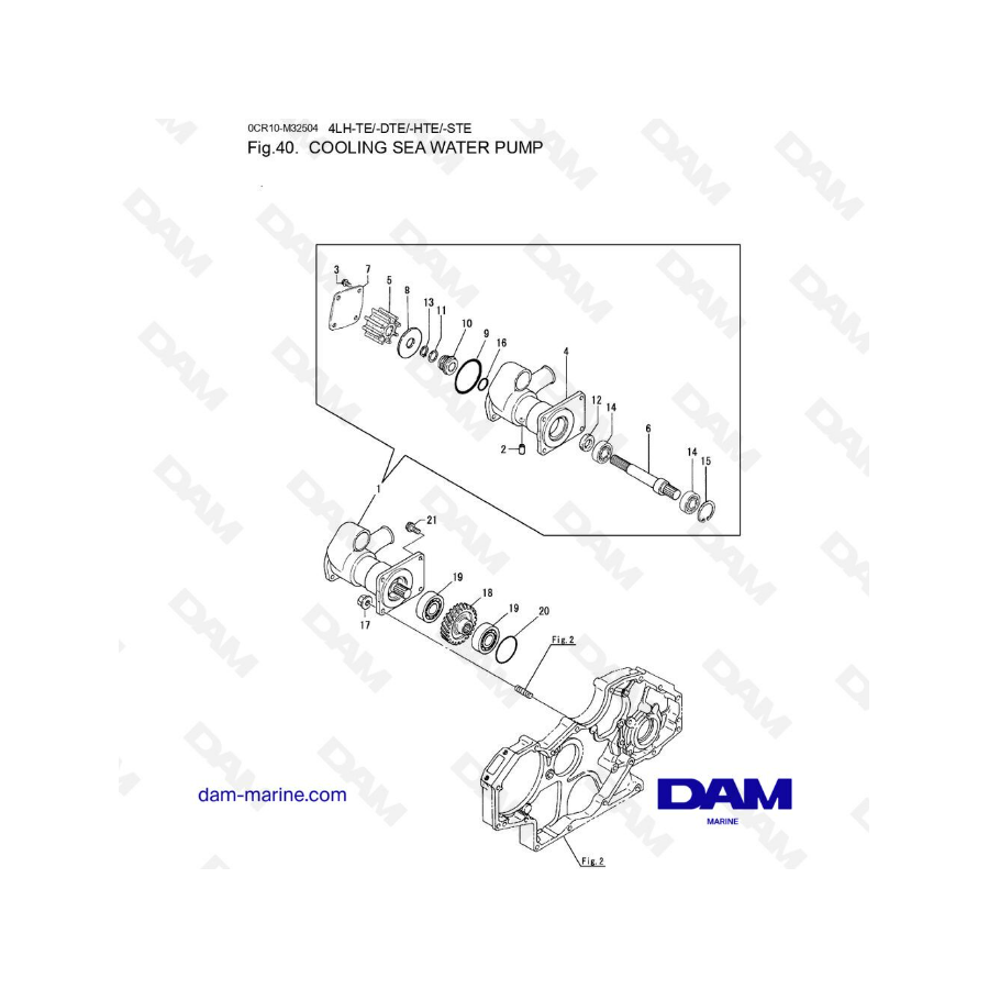 Yanmar 4LH - COOLING SEA WATER PUMP