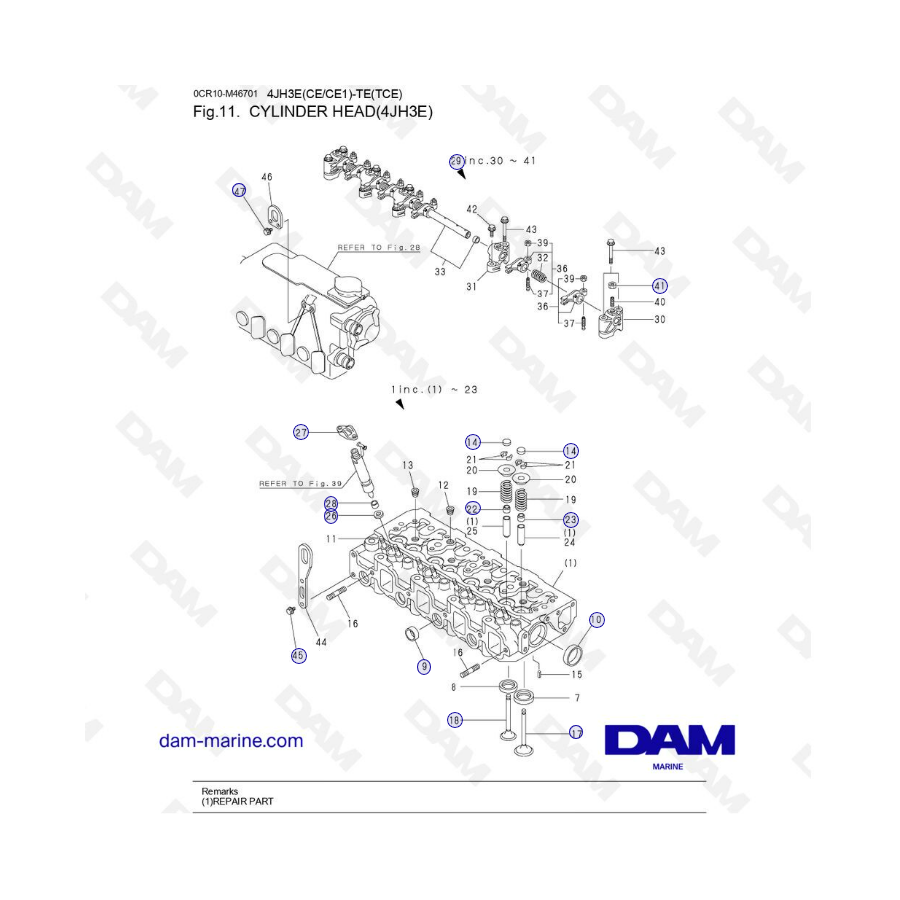 Yanmar 4JH3-E - CULATA