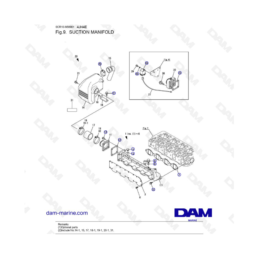 Yanmar 4JH4-E - SUCTION MANIFOLD