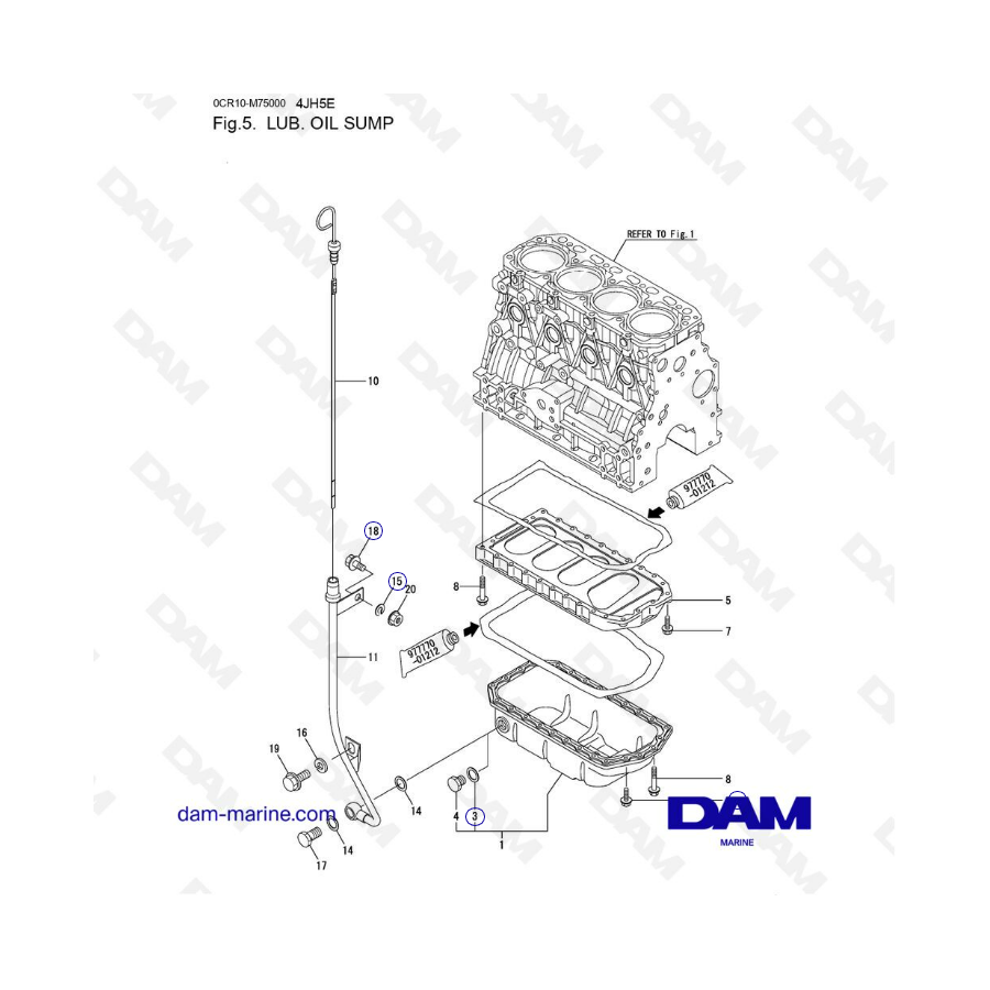 Yanmar 4JH5-E - LUB. CARTER DE ACEITE