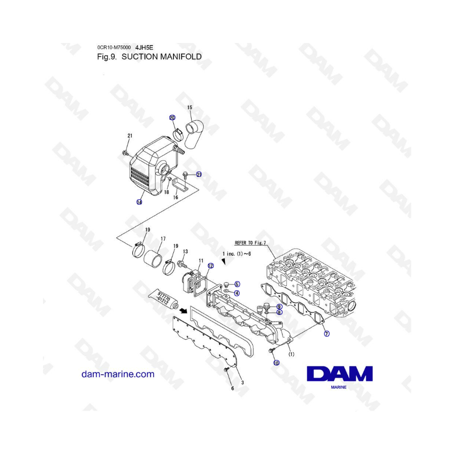 Yanmar 4JH5-E - COLECTOR DE SUCCIÓN