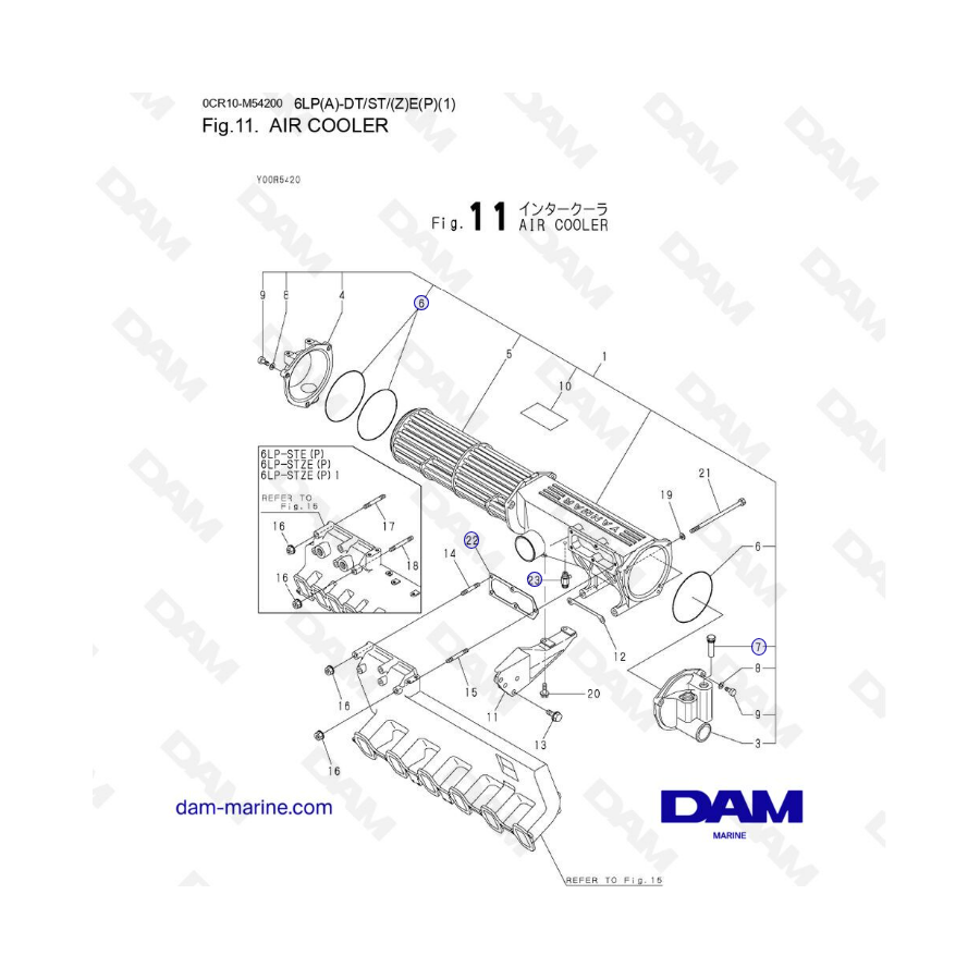 Yanmar 6LP-DTE - ENFRIADOR DE AIRE