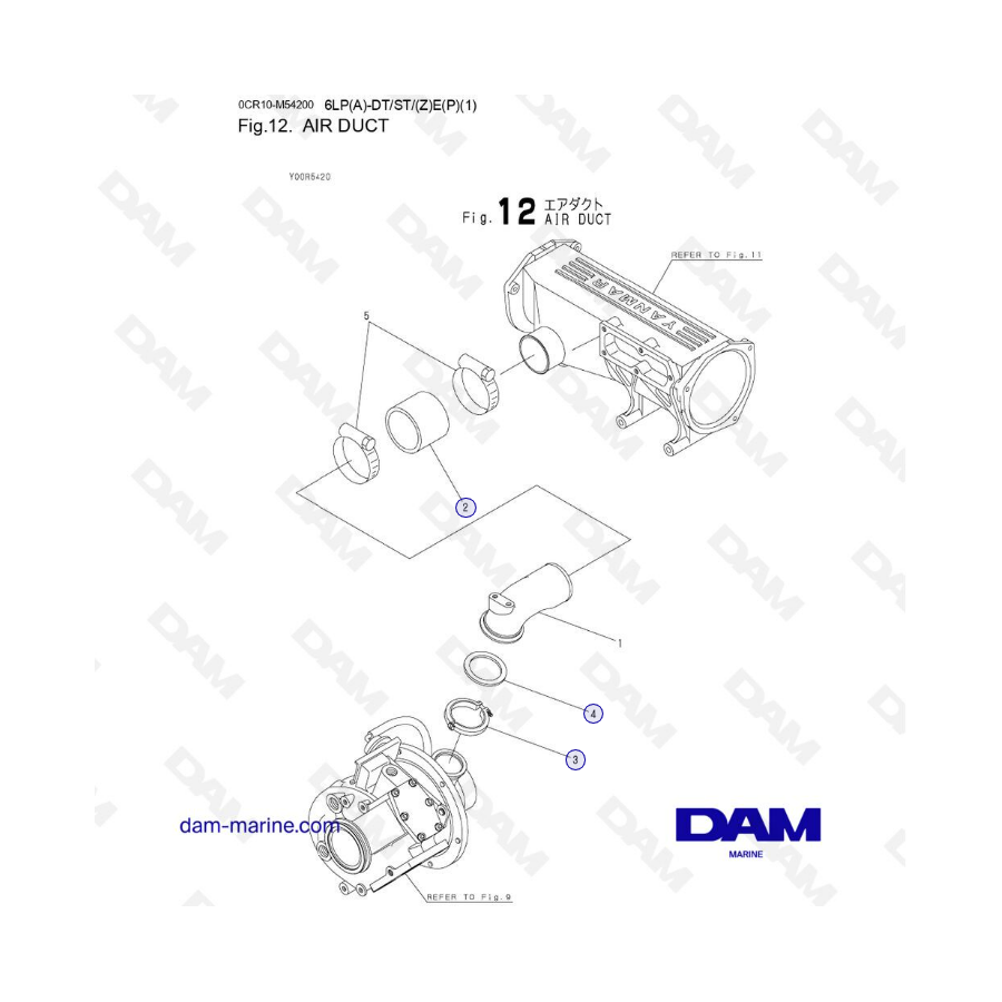 Yanmar 6LP-DTE - AIR DUCT