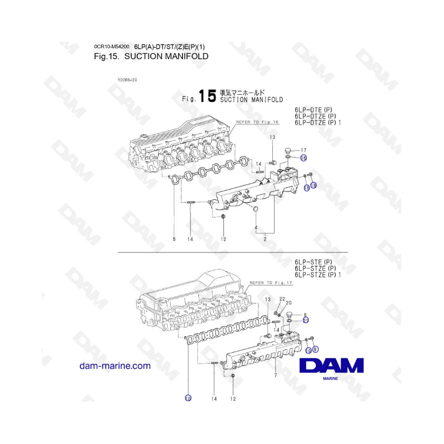 Yanmar 6LP-DTE - COLECTOR DE ASPIRACIÓN