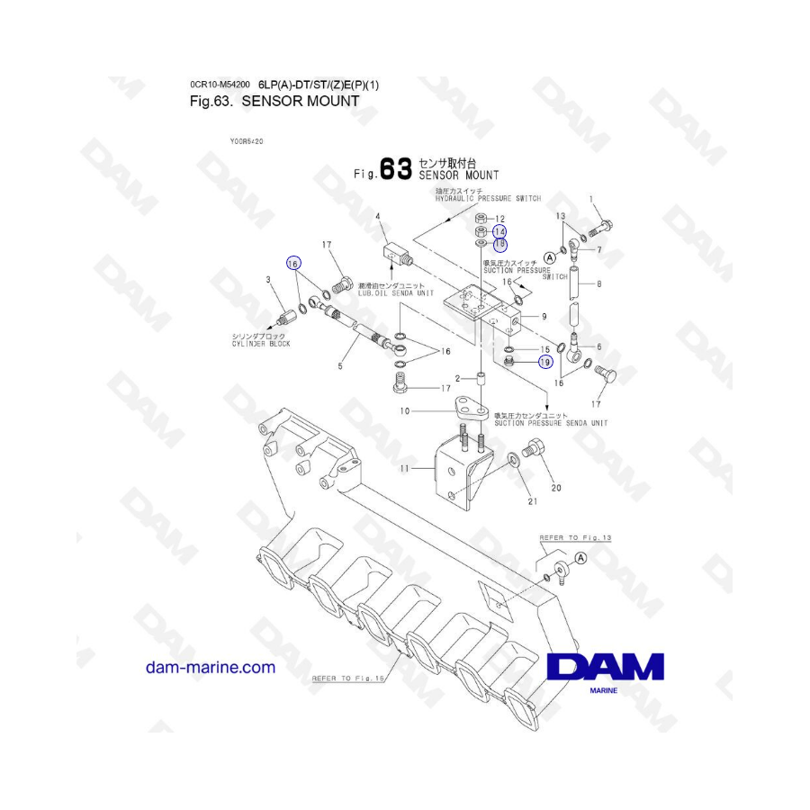 Yanmar 6LP-DTE - SENSOR MOUNT