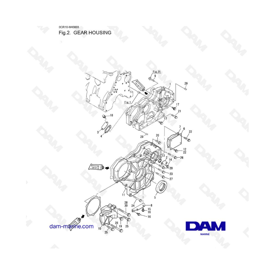 Yanmar 6LYA-STE - GEAR HOUSING