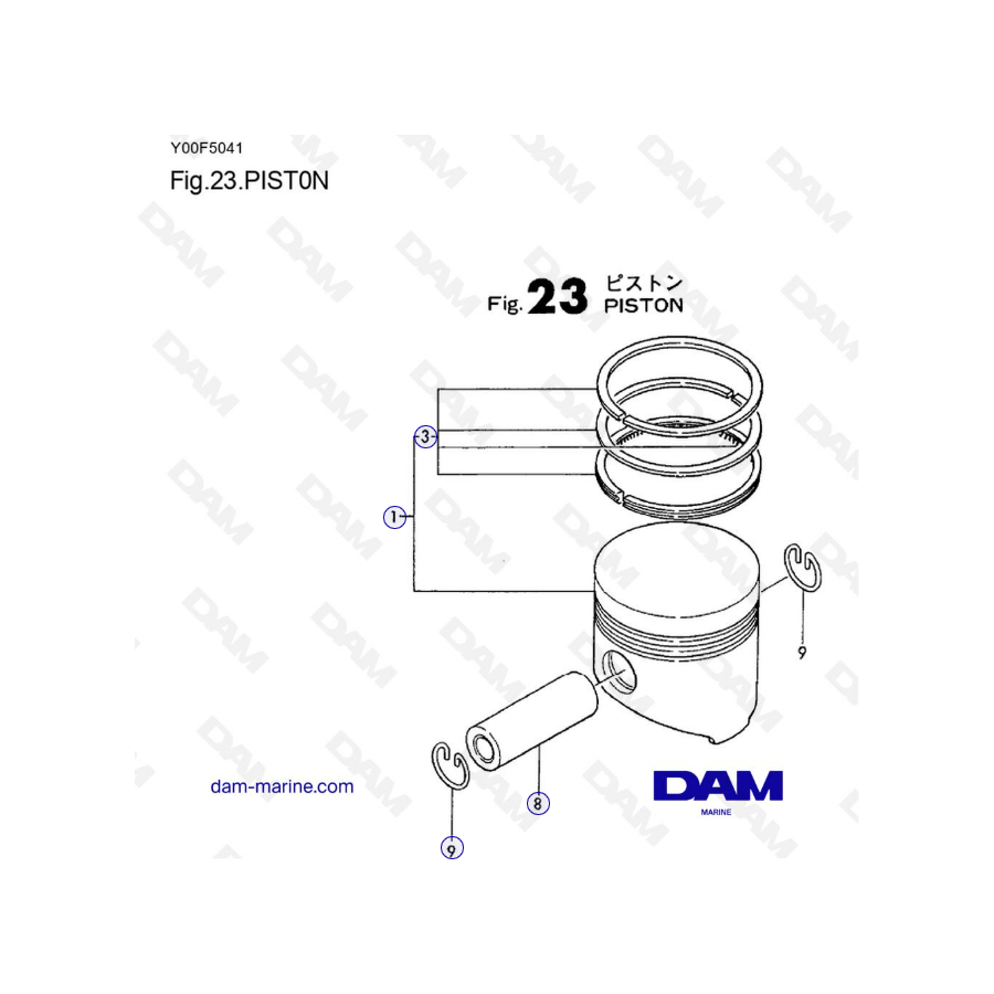 Yanmar 1GM10 - PISTON