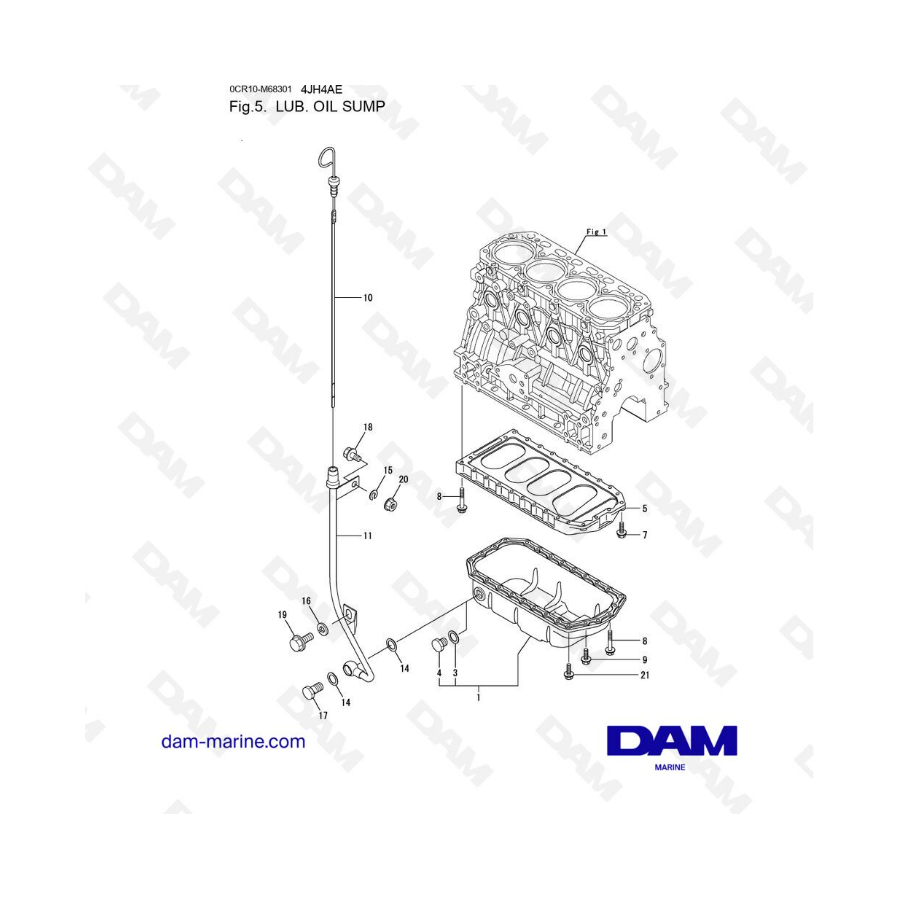 Yanmar 4JH4-AE - LUB. CARTER DE ACEITE