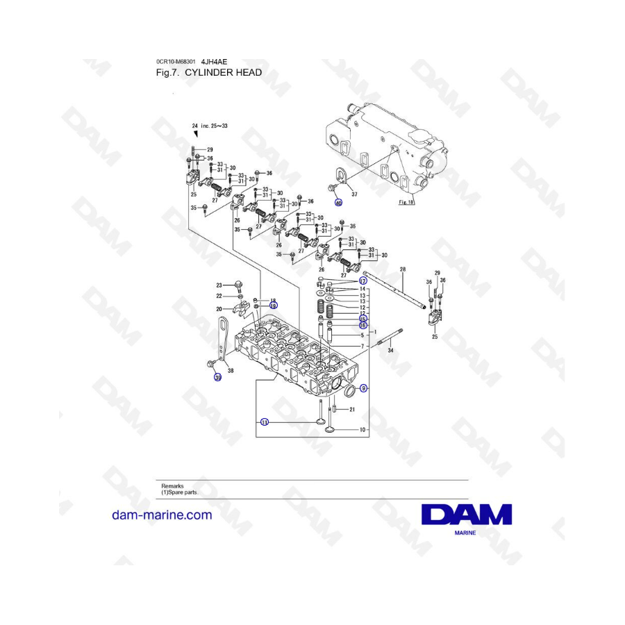 Yanmar 4JH4-AE - CULATA