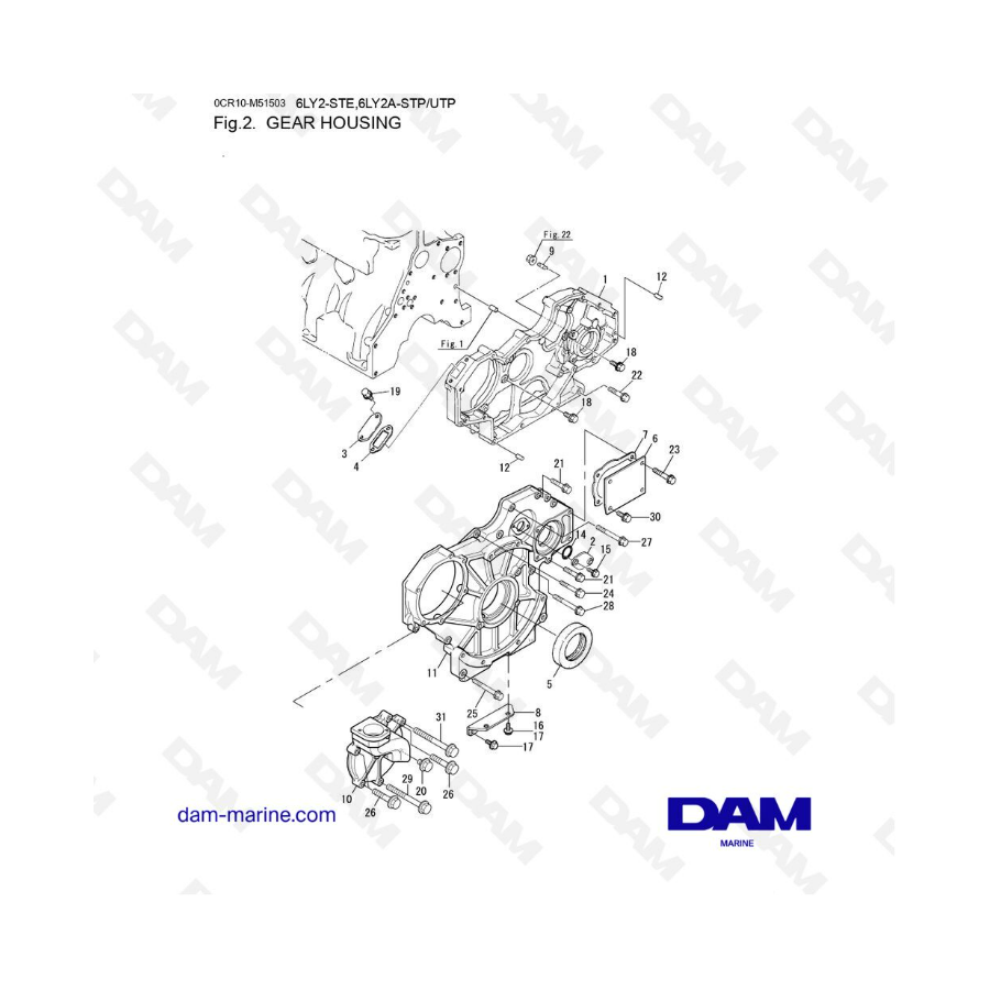 Yanmar 6LY2-STE - CYLINDER BLOCK