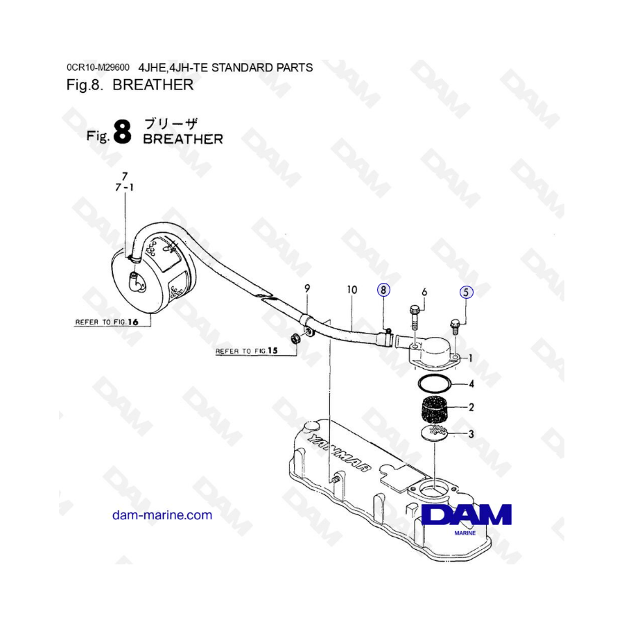 Yanmar 4Jhe - Breather