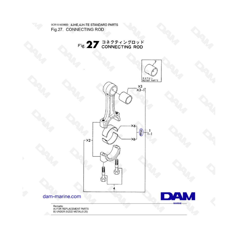 Yanmar 4JHE - BIELLE