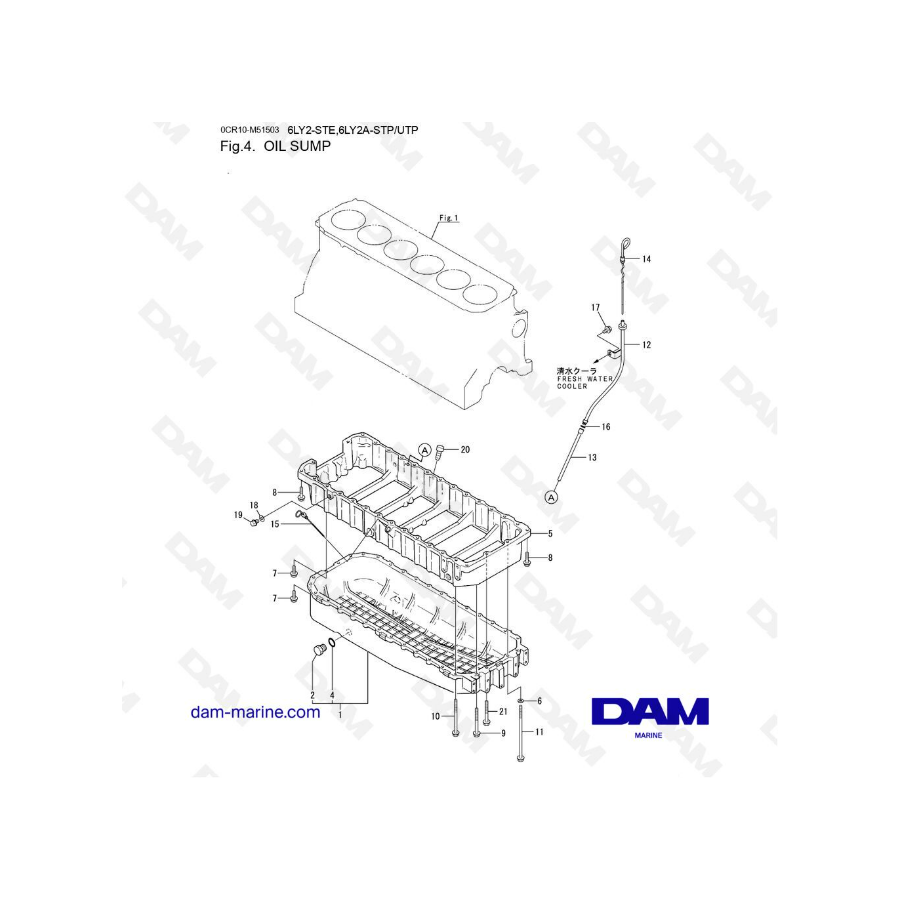 Yanmar 6LY2-STE - CARTER DE ACEITE