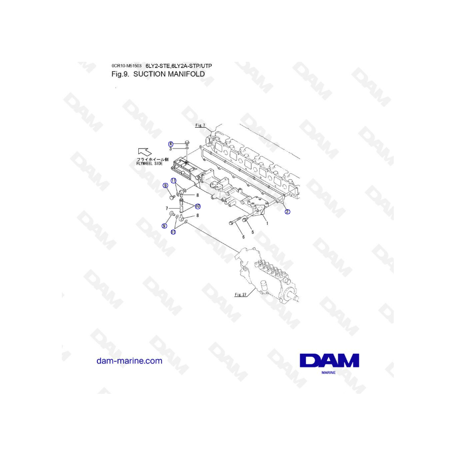 Yanmar 6LY2 - SUCTION MANIFOLD