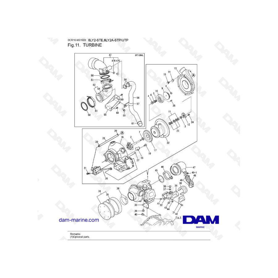 Yanmar 6LY2 - Turbina