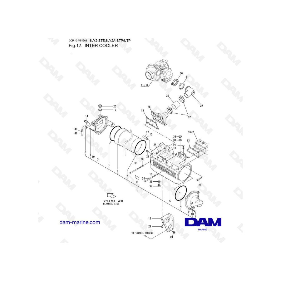 Yanmar 6LY2 - ENFRIADOR INTERNO