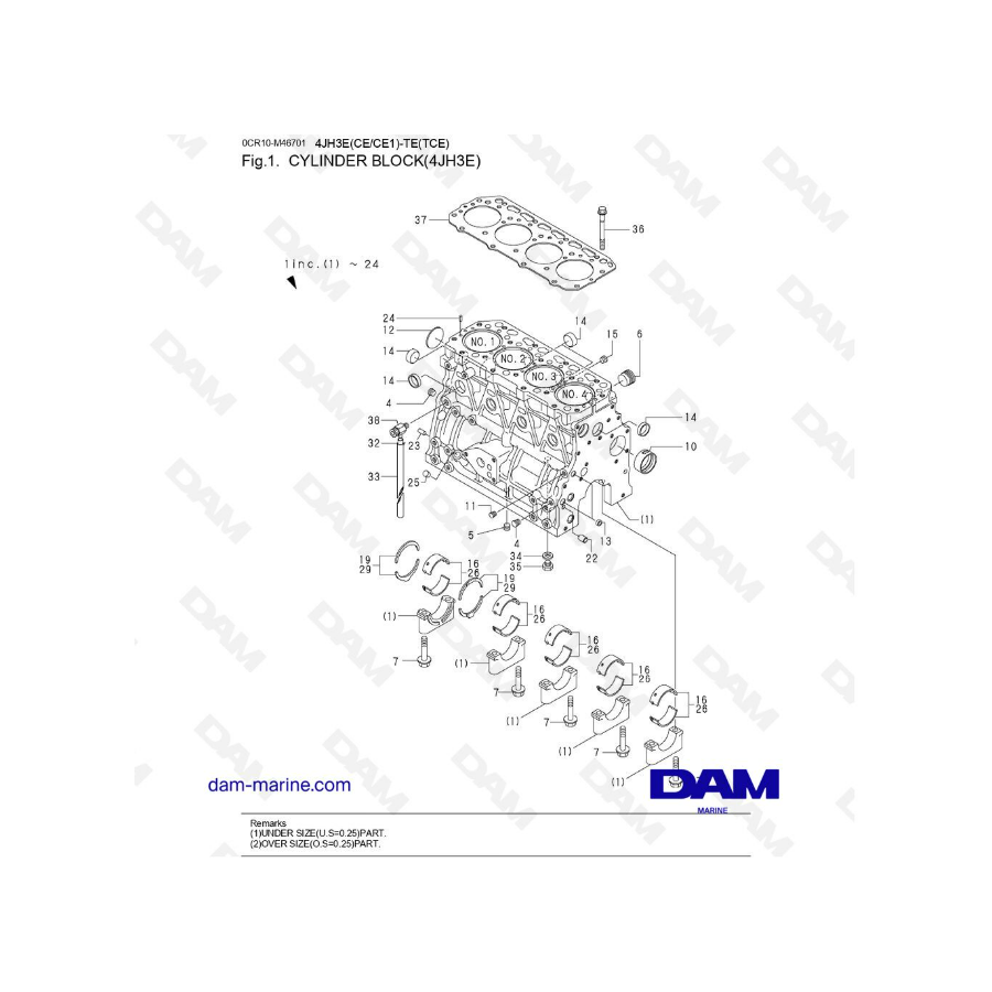 4JH3-E - CYLINDER BLOCK