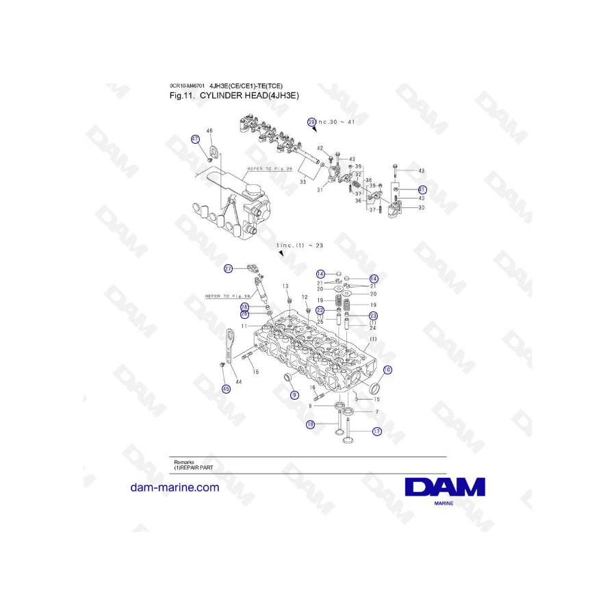 Yanmar 4JH3-E -TE - CULATA