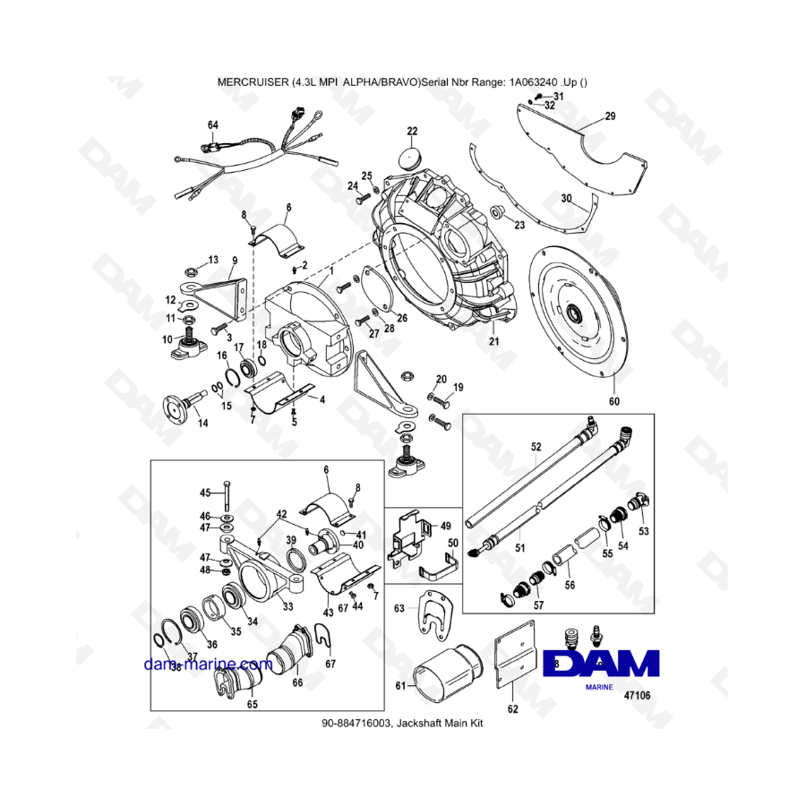 VISTA DE DESPIECE - MERCRUISER 4.3L MPI ALPHA/BRAVO -