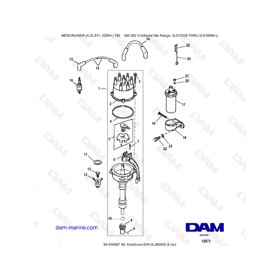 MERCRUISER 4.3L EFI - Distribuidor