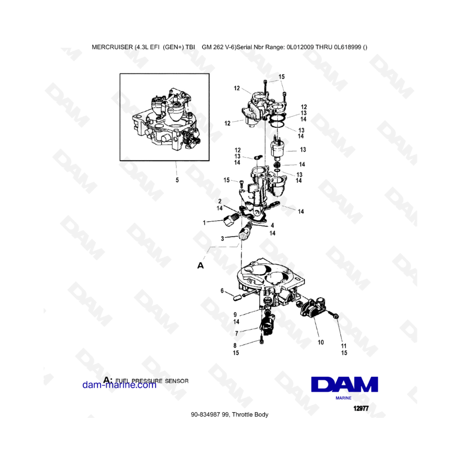 MERCRUISER 4.3L EFI - Throttle body