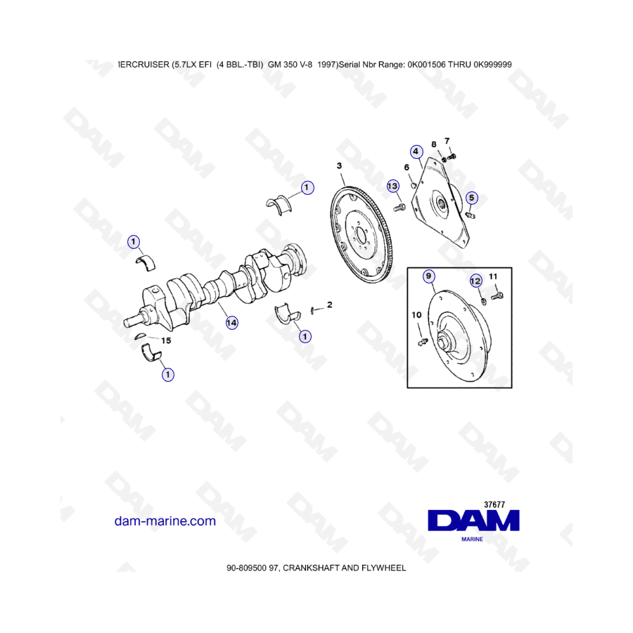 MERCRUISER 5.7LX EFI - Crankshaft & Flywheel