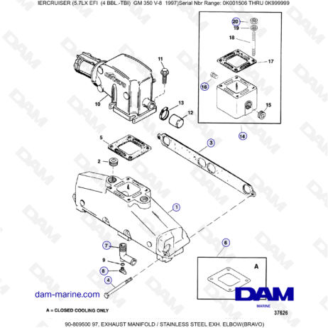 MERCRUISER 5.7LX EFI - Exhaust manifold