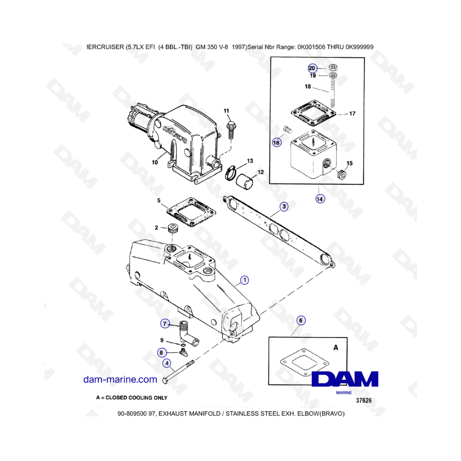 MERCRUISER 5.7LX EFI - Exhaust manifold