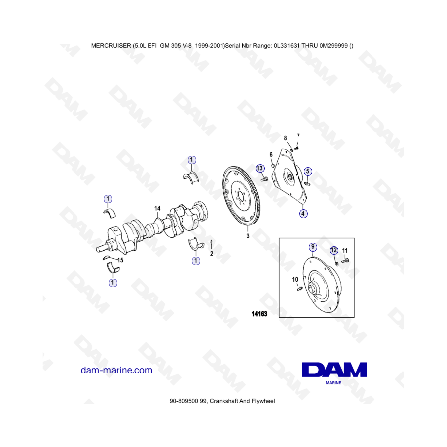 MERCRUISER 5.OL EFI - Crankshaft & Flywheel