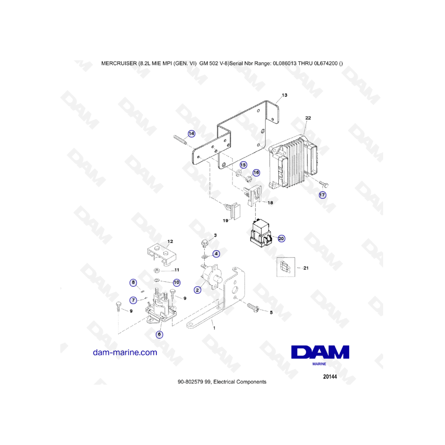 8.2L MIE MPI GM502 - Componentes eléctricos