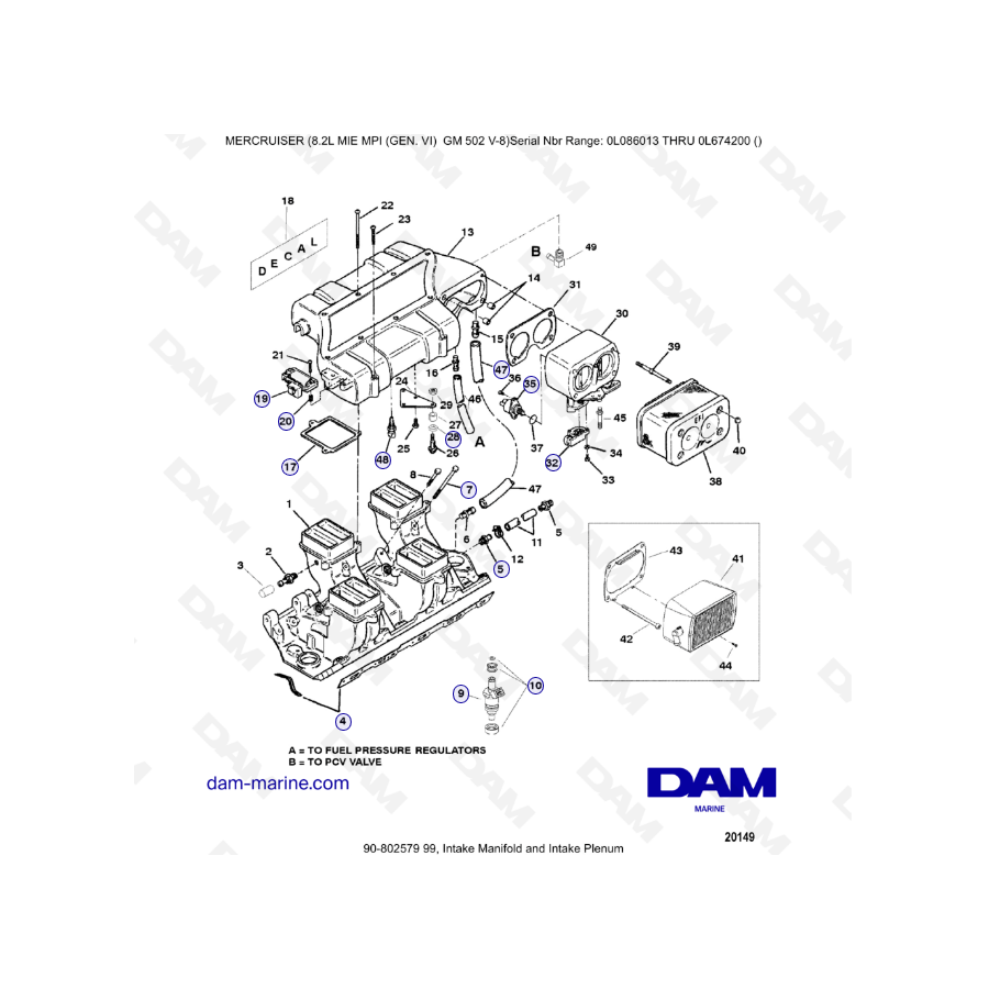 8.2L MIE MPI GM502 - Intake manifold & intake plenum