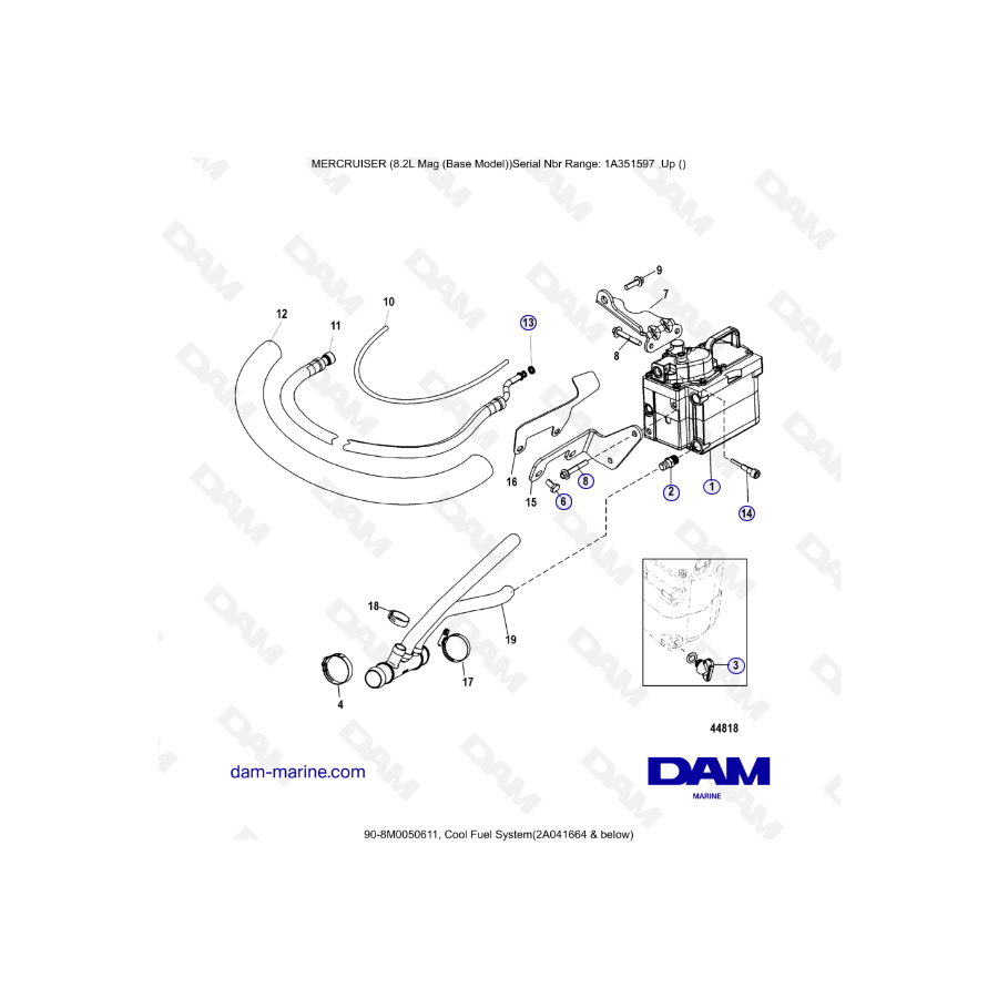 MERCRUISER 8.1L 496 MAG - Cool fuel system