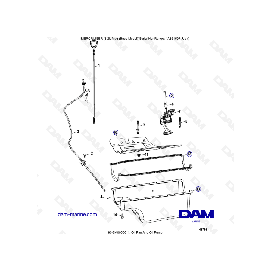 MERCRUISER 8.1L 496 MAG - Cárter de aceite & Bomba de aceite