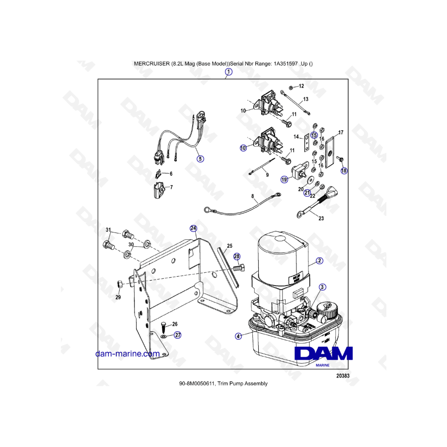 MERCRUISER 8.1L 496 MAG - Conjunto bomba trim