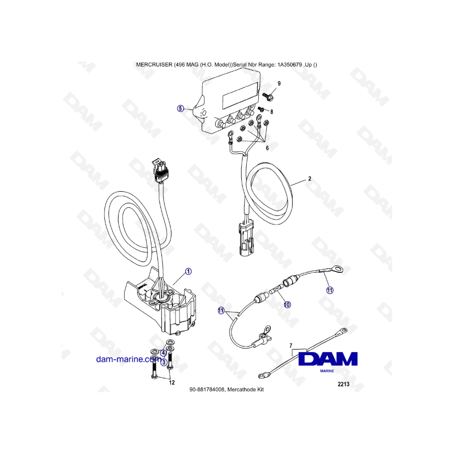 MERCRUISER 8.1L 496 MAG HO - kit Mercathode