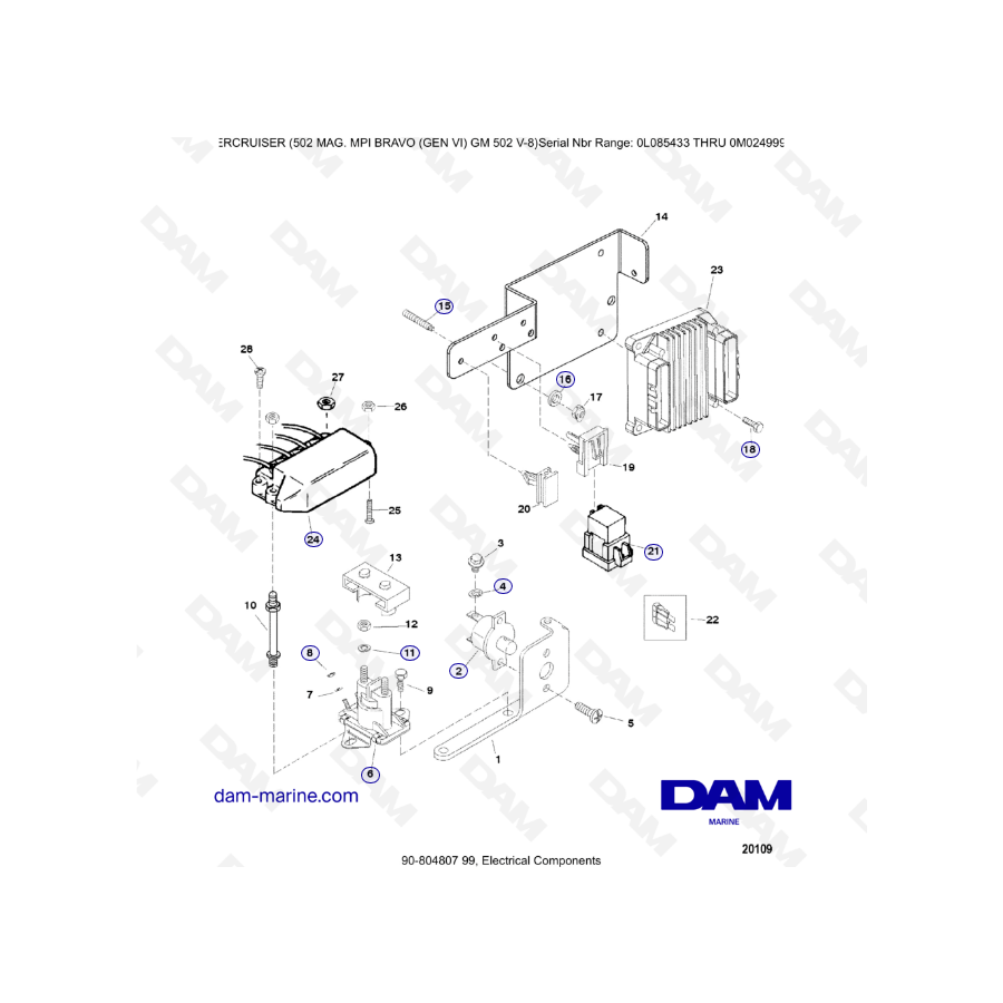 MERCRUISER 502 MAG MPI - Electrical Components