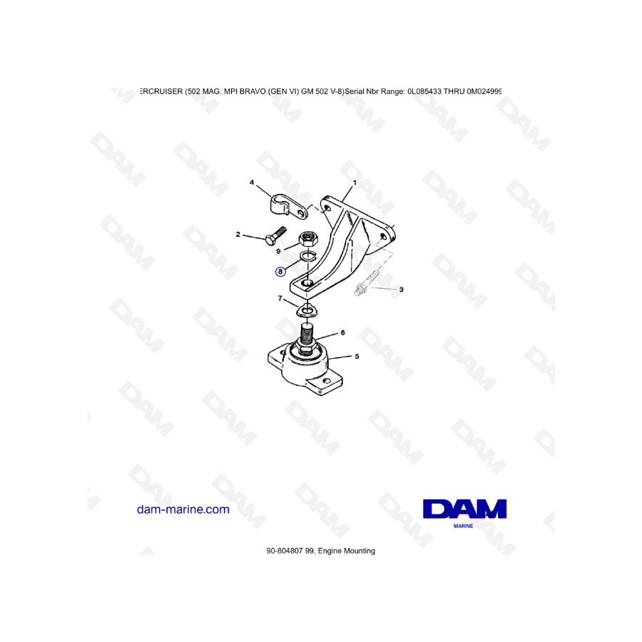 MERCRUISER 502 MAG MPI - Engine Mounting