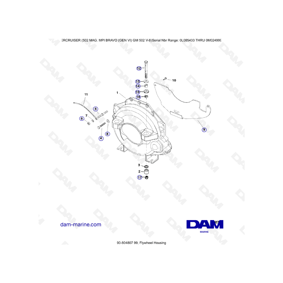 MERCRUISER 502 MAG MPI - Caja volante