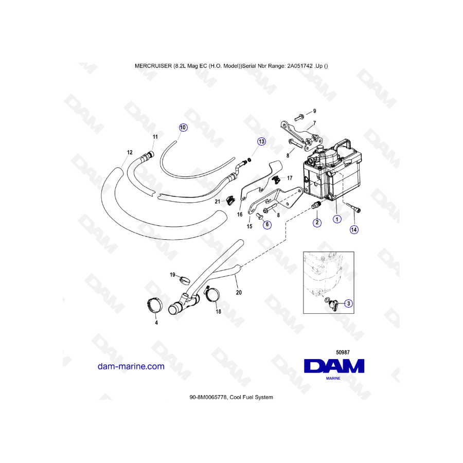 MERCRUISER 8.2L MAG HO EC - Cool fuel system