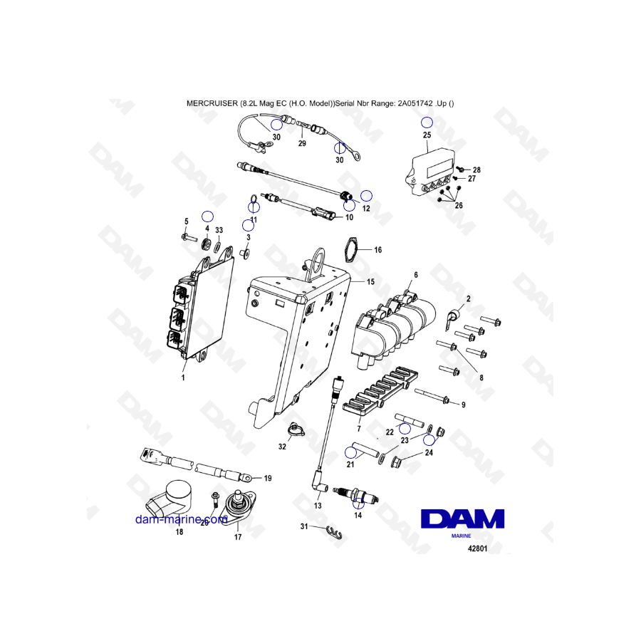 MERCRUISER 8.2L MAG HO EC - Electrical components